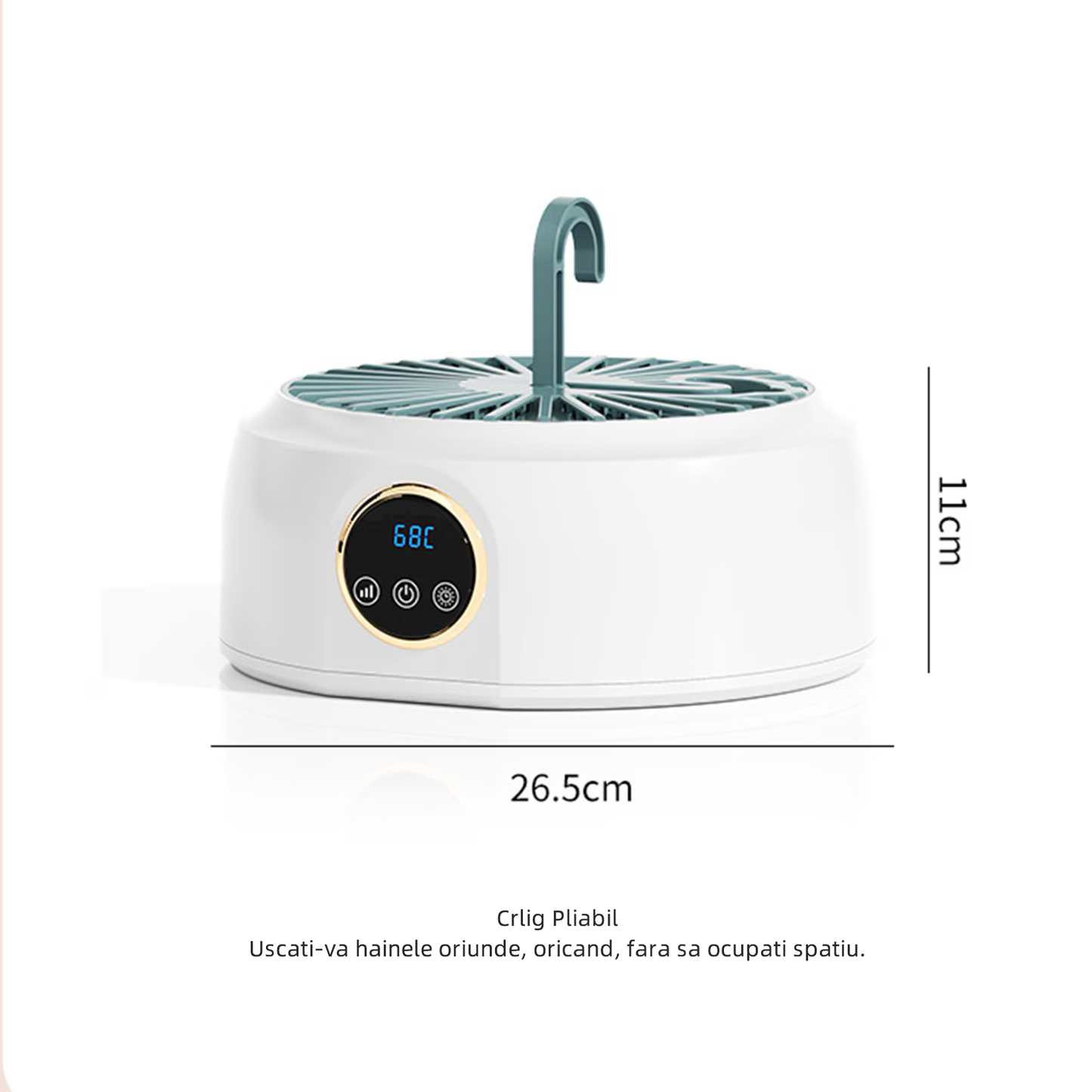 Uscator rufe electric, Uscator de Haine Pliabil de Uz Casnic, Portabil, Capacitate 10 KG, Usuca rapid