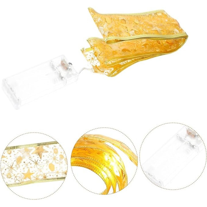 Set 2 x Instalatie Panglica pentru Craciun LED 100 lumini / 10m dublu strat, decorarea casei