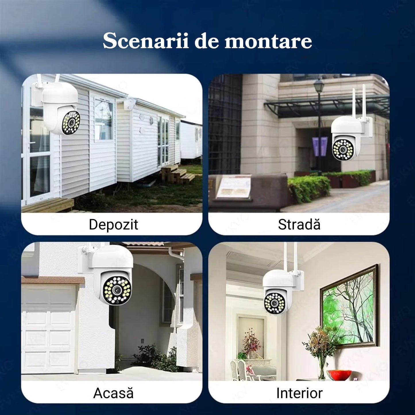 Set 2 x Camera de supraveghere IP 360 wifi - Jortan IPC + 2 carduri 32GB CADOU