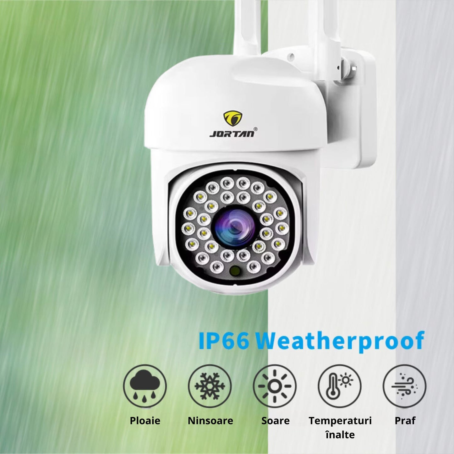 Set 2 x Camera de supraveghere IP 360 wifi - Jortan IPC + 2 carduri 32GB CADOU