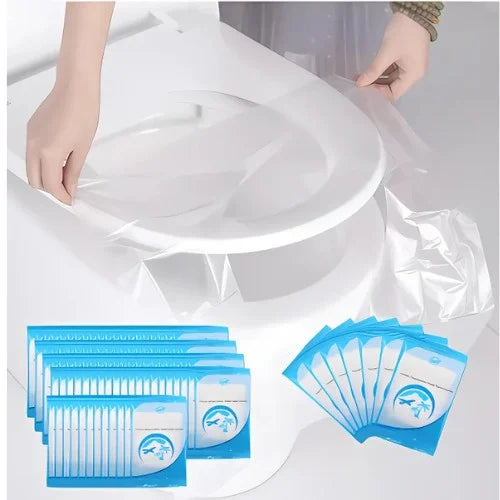 Set de 100 Protecții Igienice de Unică Folosință pentru Colac de Toaletă