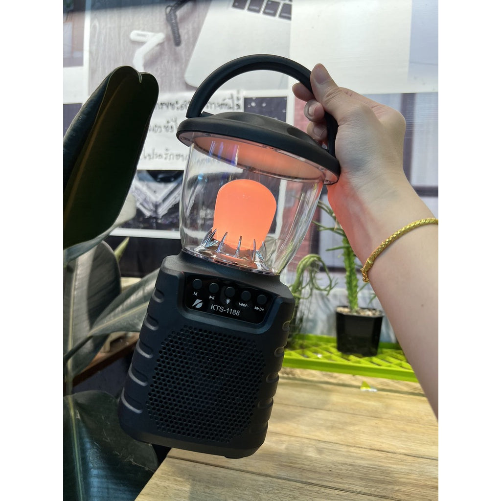 Boxa portabila KTS-1188, Bluetooth cu lampa LED RGB, 10W, Difuzor 8CM, AUX, USB Stick, Radio FM