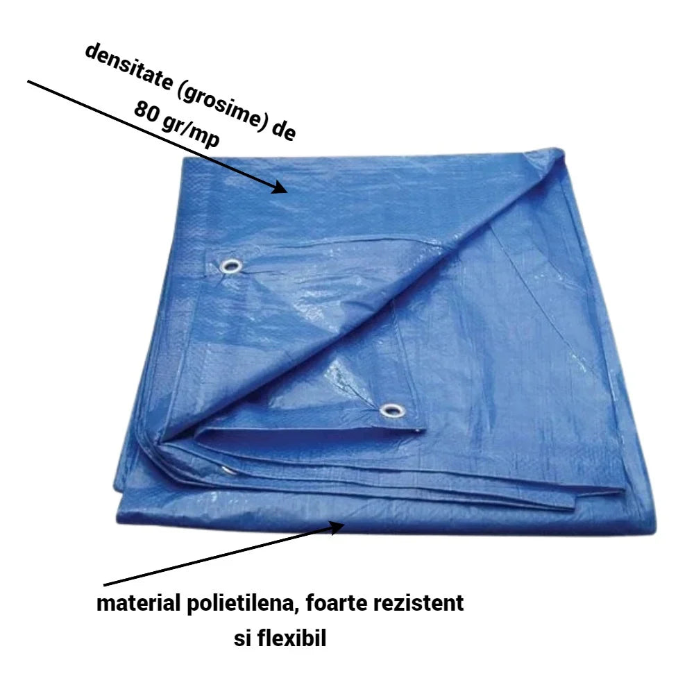 Set 2 x Prelata de protectie 4/6 m, impermeabila, rezistenta la UV si grindina