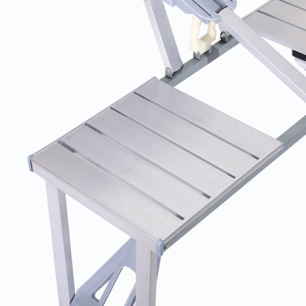 Set Masa pliabila Picnic tip Geamantan cu 4 Scaune din Aluminiu