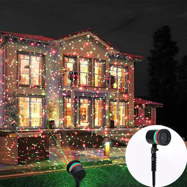 Set 2 x Proiector Laser Light cu lumini verzi si rosii pentru exteriorul casei