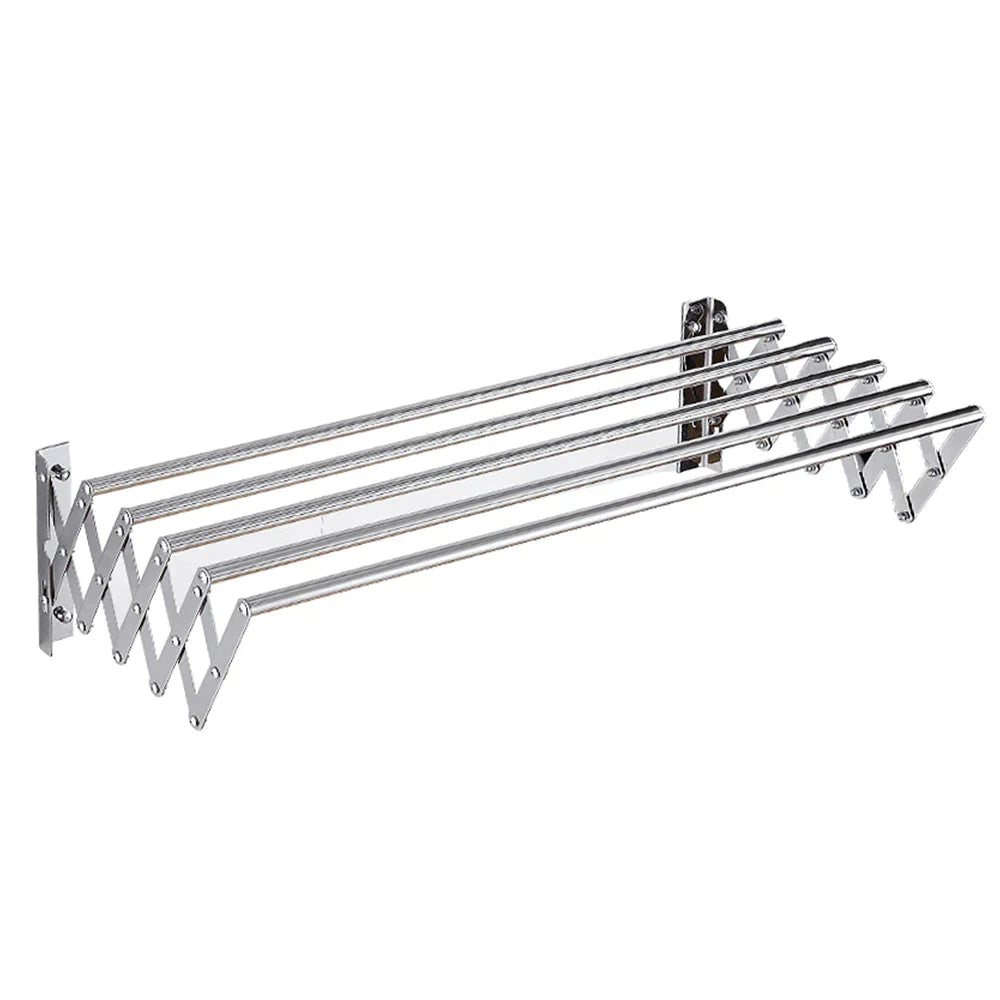 Uscator rufe din aluminiu, retractabil, cu prindere in perete 70cm