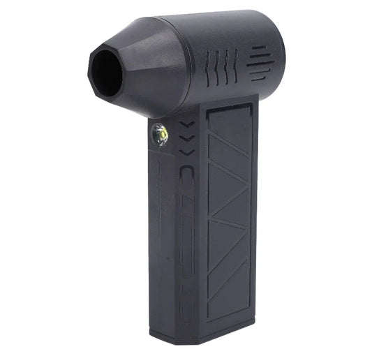 Suflanta aer portabila, indicator baterie, turbo fan, 130000 RPM, 4 trepte de putere, baterie 5000 mAh, negru cu 2 acumulatori