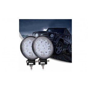 Set 4 x Proiector LED BAR, OFF ROAD, rotund, 9 LED, 27 W, 11 cm