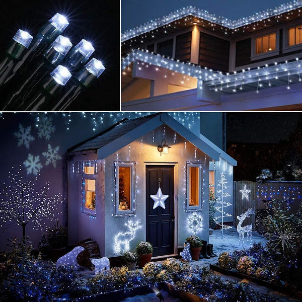 Instalatie 100 LED pentru exterior cu incarcare solara