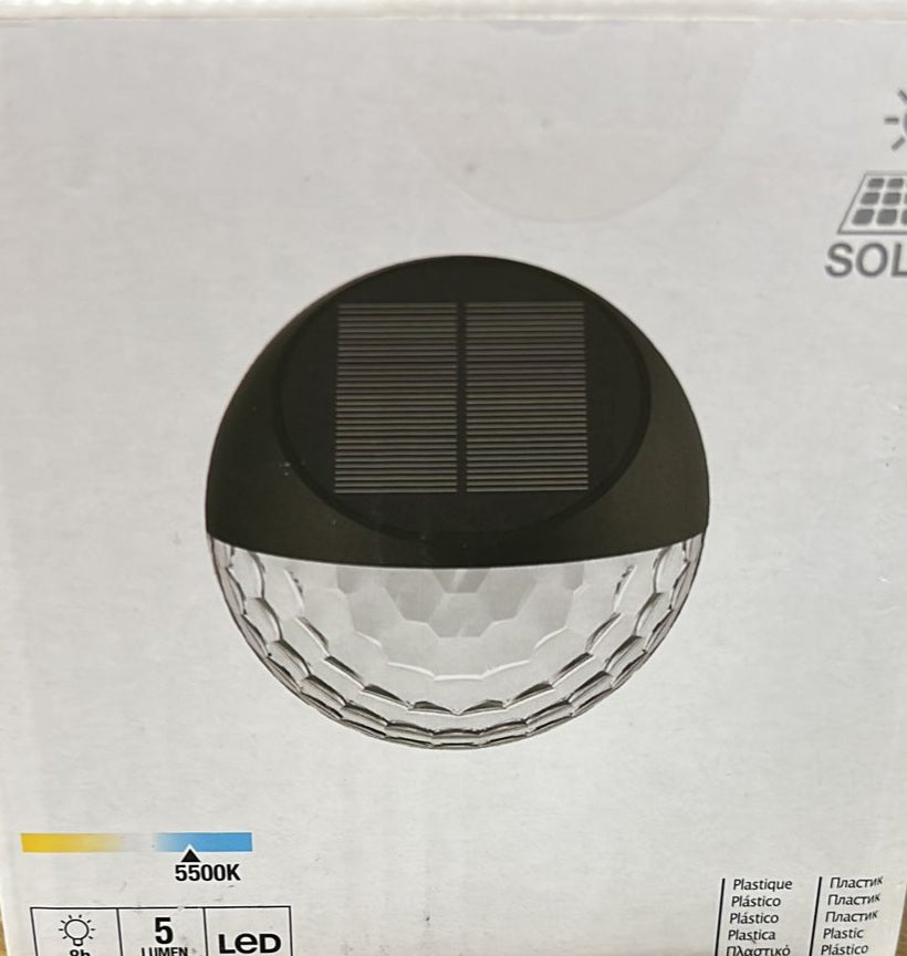 Set 4 x Aplica LED solara Puno, lumina neutra, IP 44