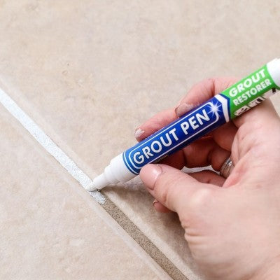 Marker permanent rosturi de gresie si faianta culoare ALB