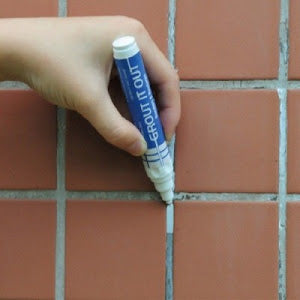 Marker permanent rosturi de gresie si faianta culoare ALB