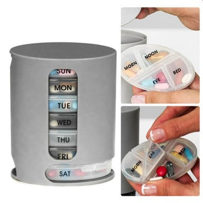Organizator cu sertar pentru medicamente, zile/momentele zilei