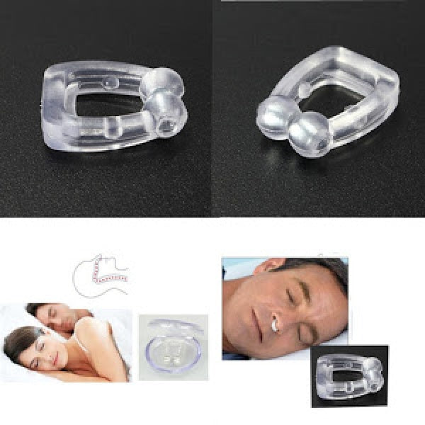 Set 2 x Clips magnetic impotriva sforaitului, silicon transparent