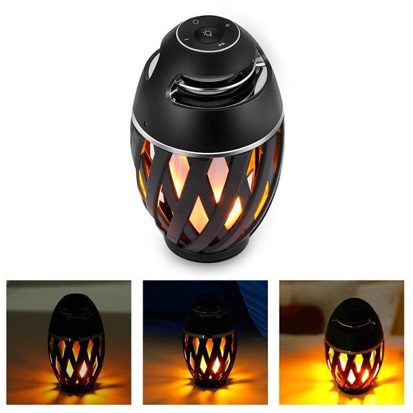 Boxa Bluetoth Stereo cu aspect de felinar cu flacara LED