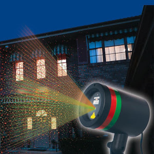 Set 2 x Proiector Laser Light cu lumini verzi si rosii pentru exteriorul casei