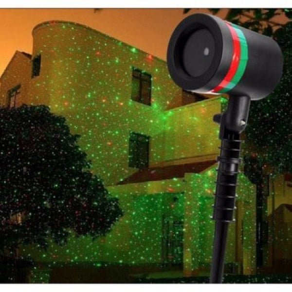 Set 2 x Proiector Laser Light cu lumini verzi si rosii pentru exteriorul casei