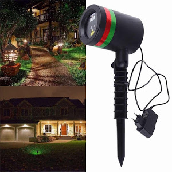 Set 2 x Proiector Laser Light cu lumini verzi si rosii pentru exteriorul casei