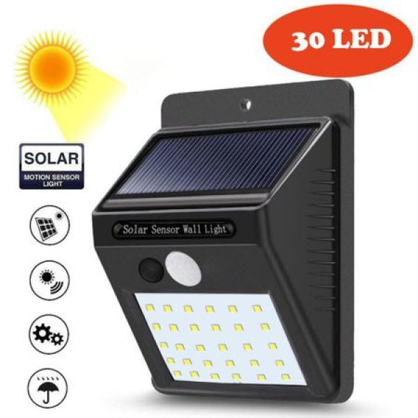 Set 4 x Lampa solara de perete cu senzor miscare 30 LED