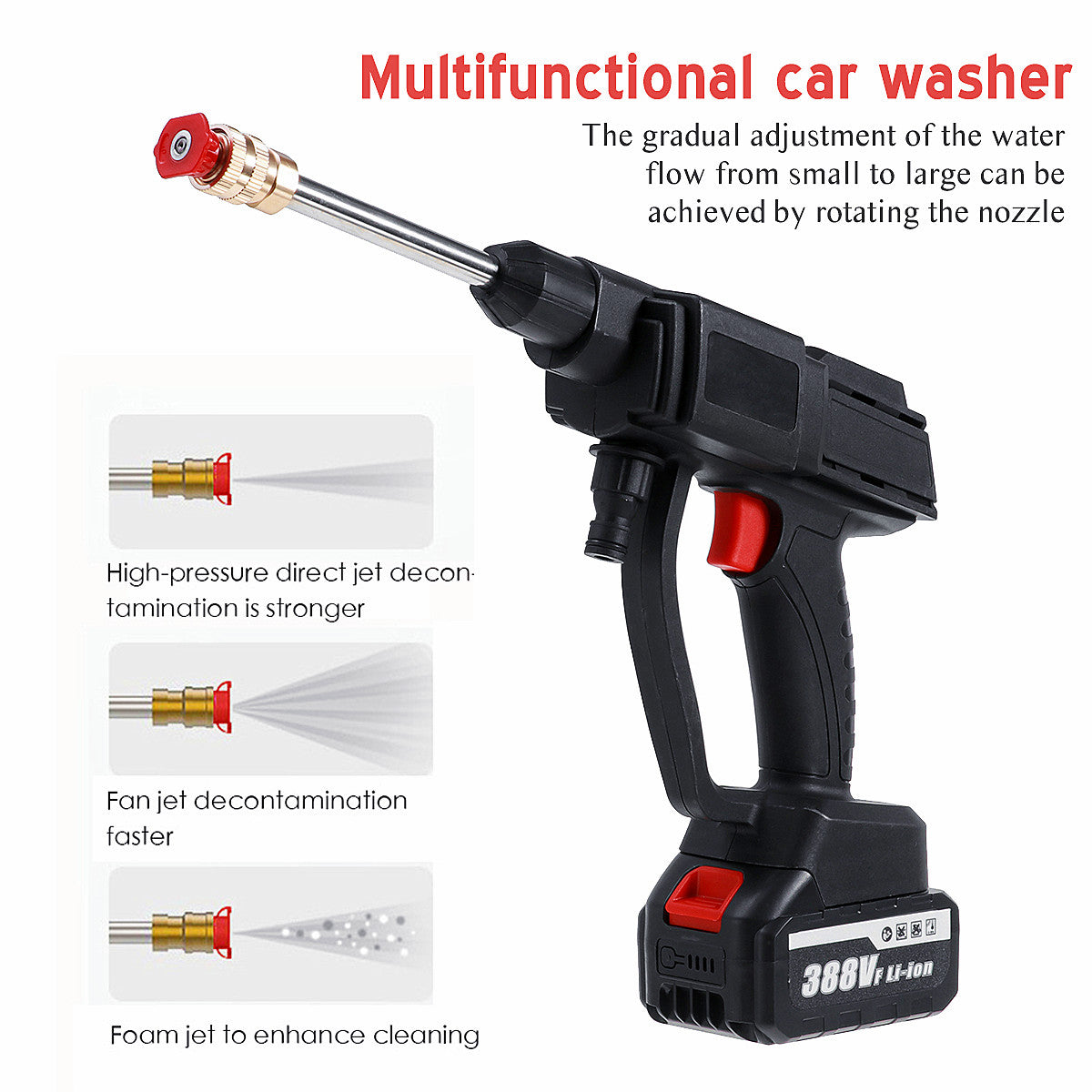 Aparat de spalat cu presiune mobil cu 2 acumulatori 8L/min