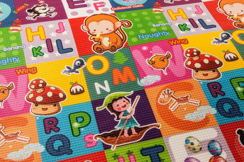 Saltea Educativa cu 2 Fete pentru Copii, Margini tesute