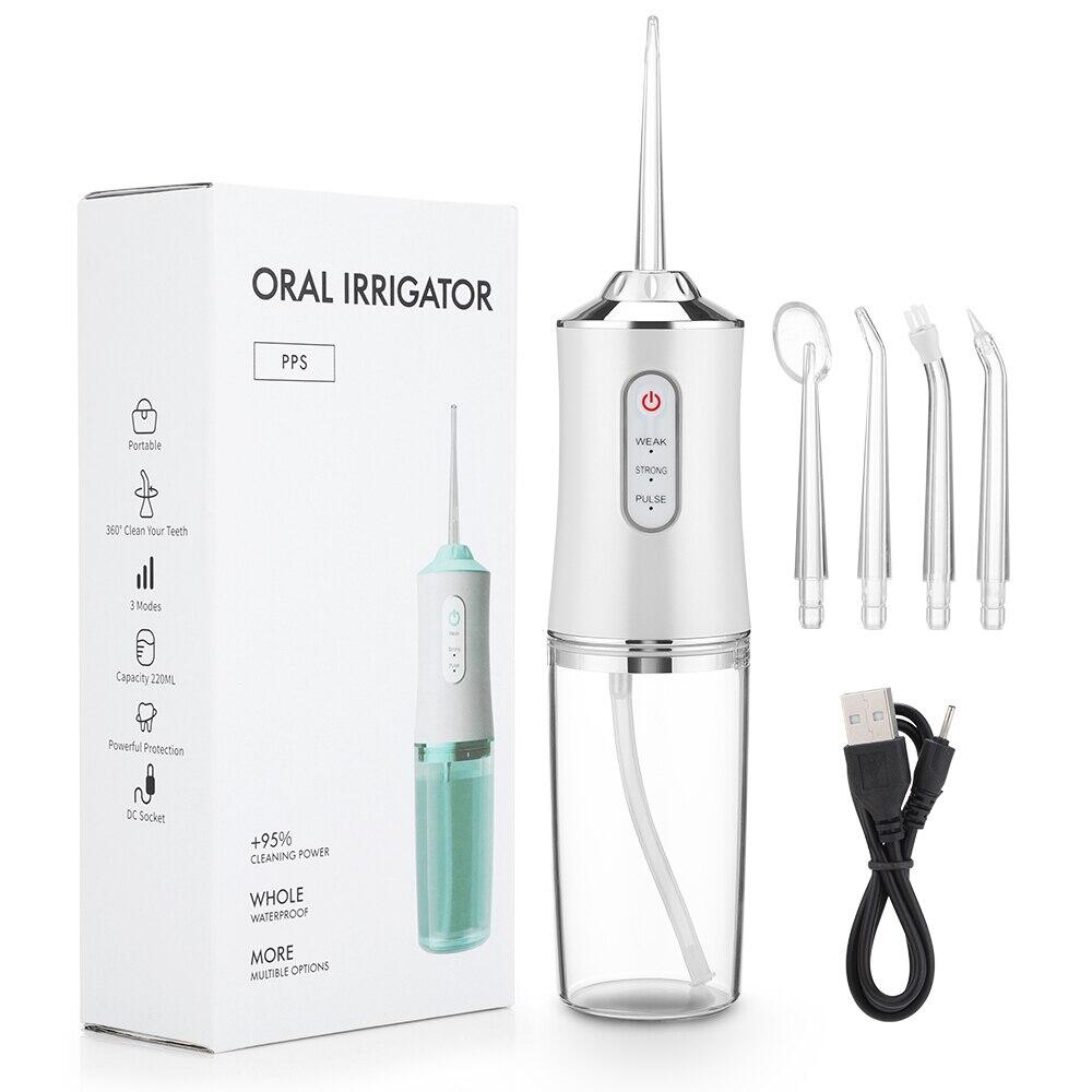 Irigator oral pentru dus bucal cu 1 capat curatare, rezervor 220 ml