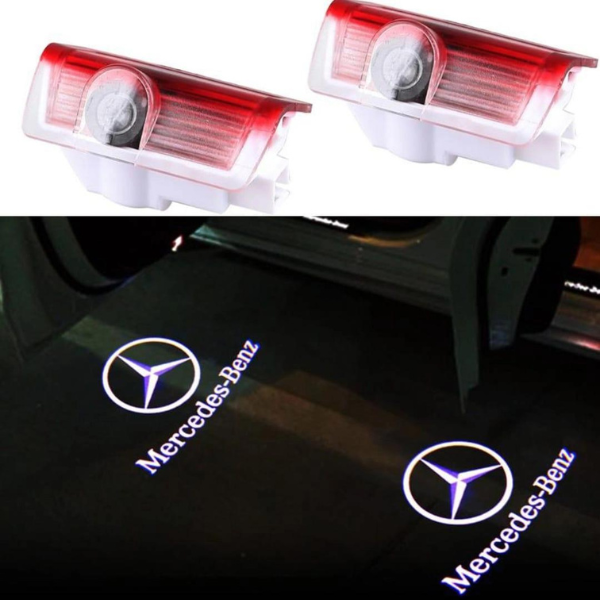 Set 2 holograme LED cu logo pentru portiere