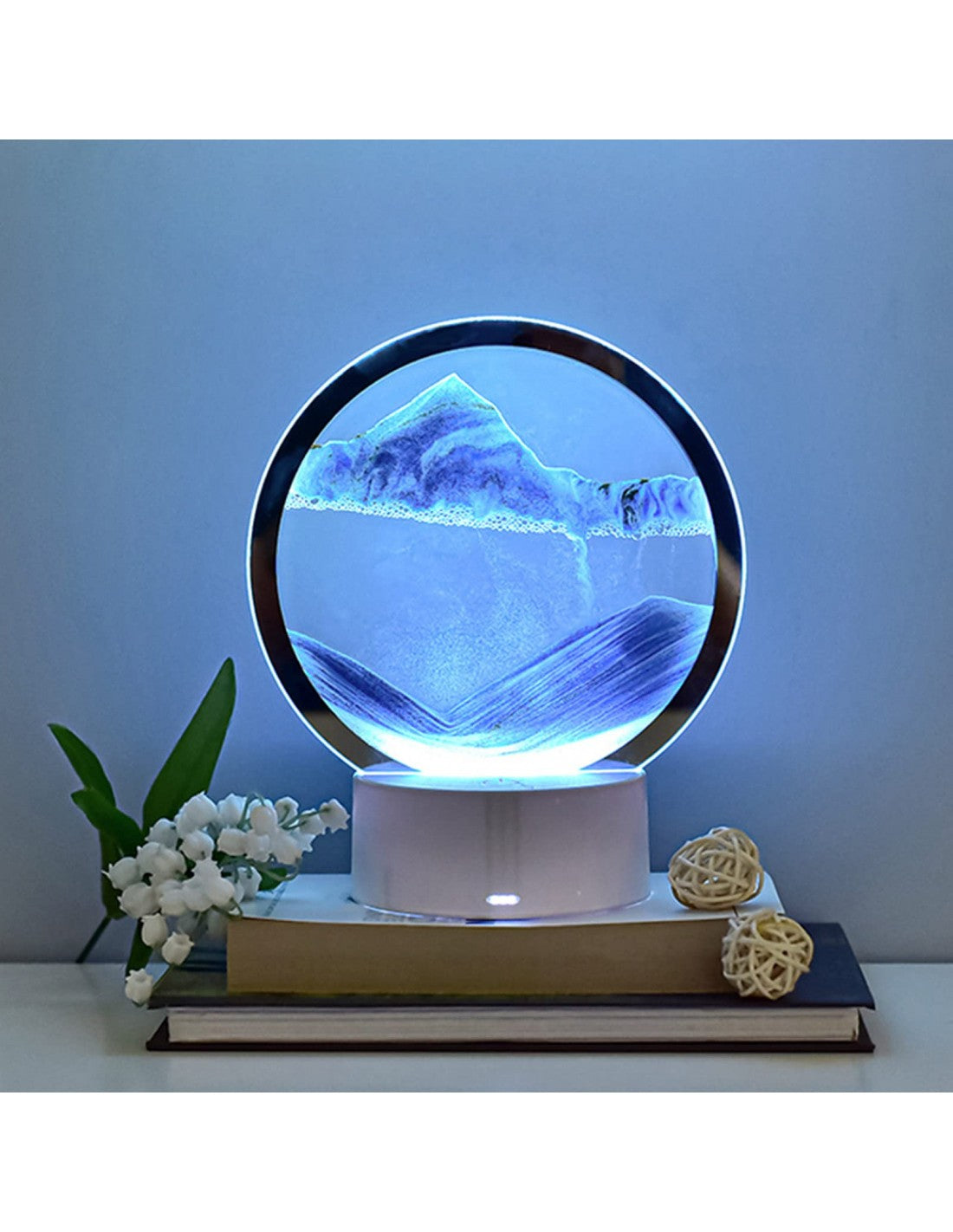Lampa decorativa tip clepsidra, nisipuri miscatoare