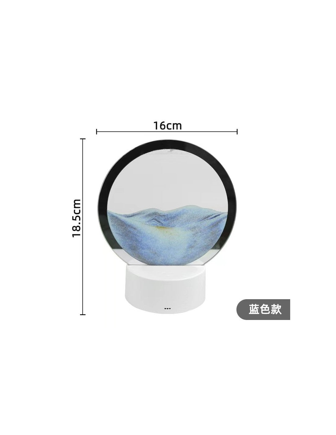 Lampa decorativa tip clepsidra, nisipuri miscatoare
