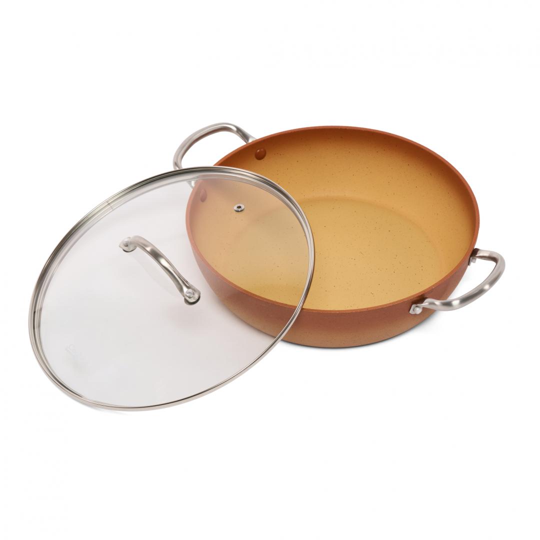 Cratita Aluminiu+capac 28×7.5 Cm, 3.7l, Ceramica, Cooking By Heinner