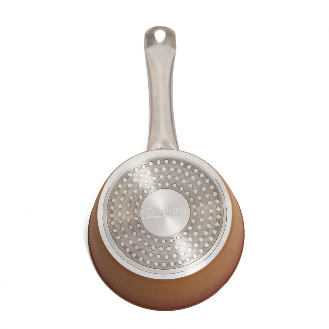 Caserola Aluminiu + Capac 16×7.5 Cm, 1.2l, Ceramica, Cooking By Heinner