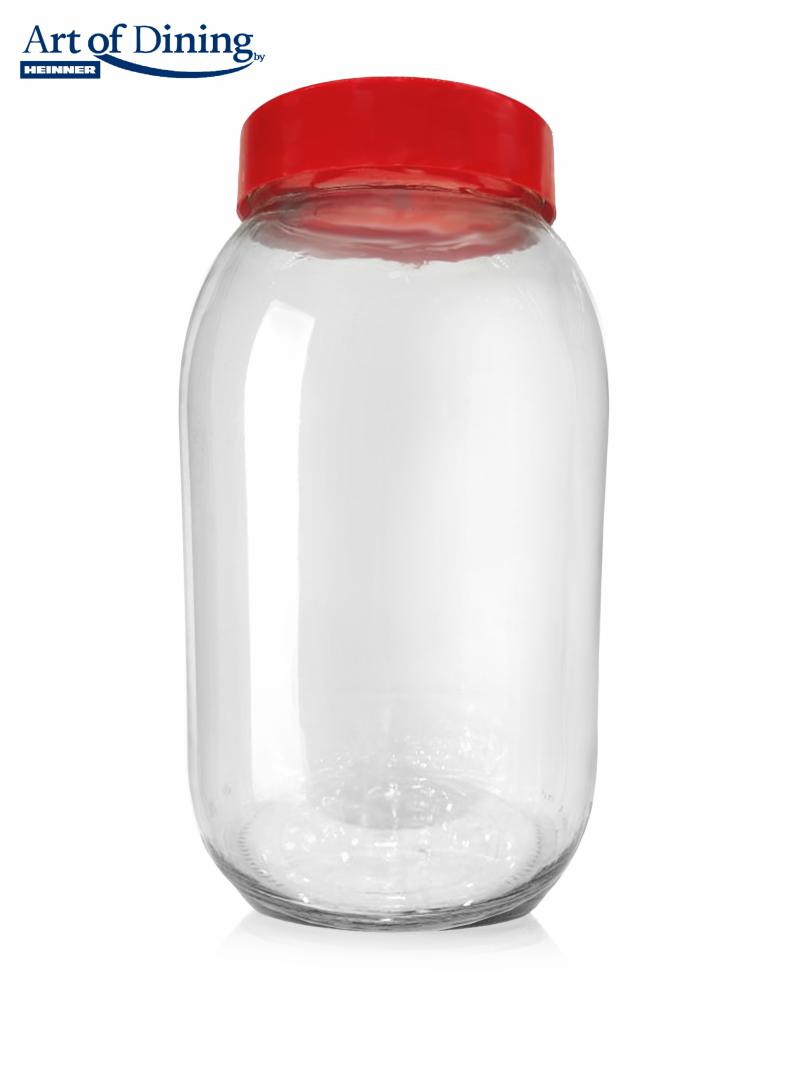 Set 2 X Borcan depozitare din sticla cu capac ,3L