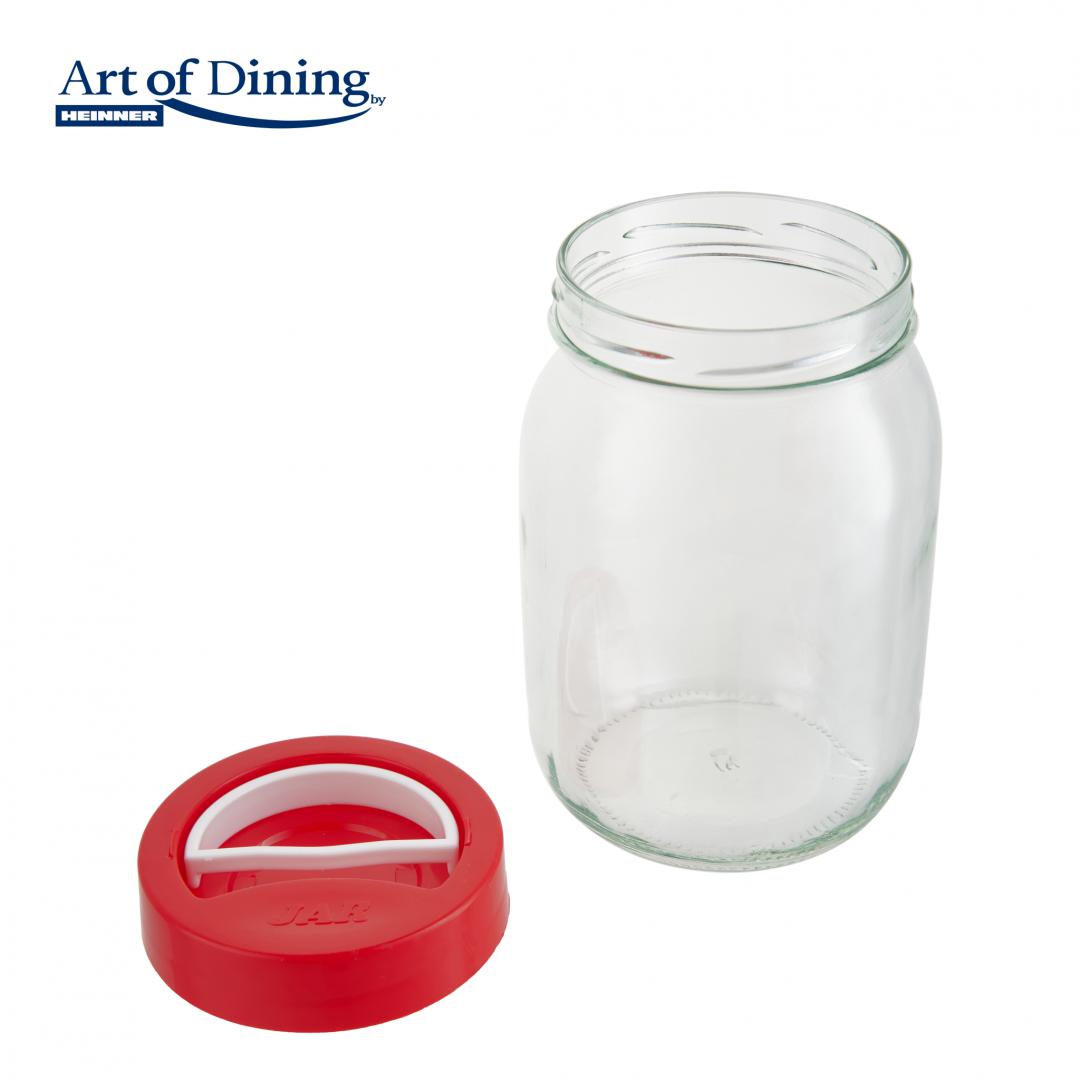 Set 2 X Borcan depozitare din sticla cu capac ,3L