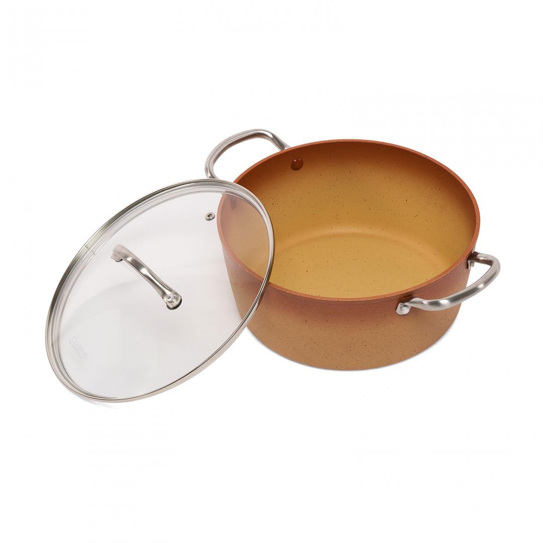 SEMIOALA ALUMINIU+CAPAC, 24×10.5 CM, 4.2 L, CERAMICA , COOKING BY HEINNER