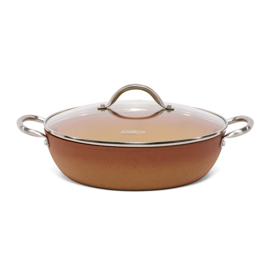 Cratita Aluminiu+capac 28×7.5 Cm, 3.7l, Ceramica, Cooking By Heinner
