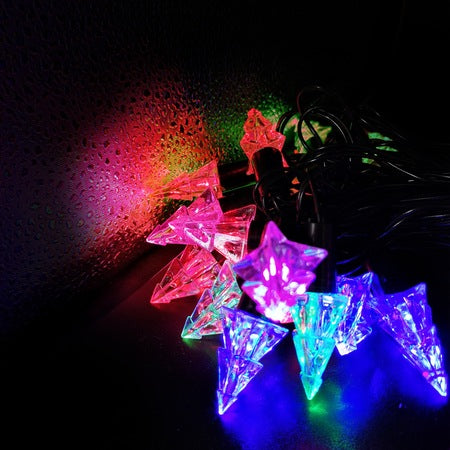 1+1 Gratis - Instalatie solara 50 Led braduti, multicolor