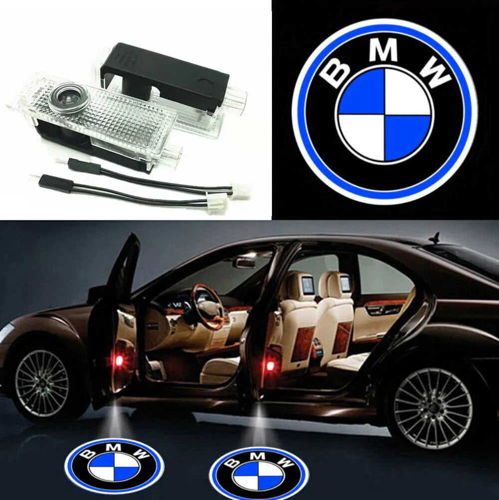 Set 2 holograme LED cu logo VW, Audi, BMW pentru portiere