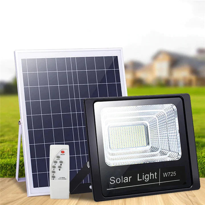 1+1 CADOU Proiector Solar 100W, lampa incarcare solara + panou solar rezistent la apa, telecomanda