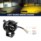Set 2 x Proiectoare LED 50W cu Lupa Off-Road AutoREY® Auto/Moto SUV ATV Utilaje - tip Bufnita, 2 faze Alb si Galben