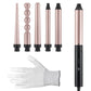 Set Ondulator profesional 6 in 1, bucle, umed uscat, cu dubla utilizare, ondulator electric, Ceramica ionica
