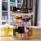 Organizator rotativ pentru cosmetice si bijuterii, UBX, plastic, 28x21.5 cm, transparent
