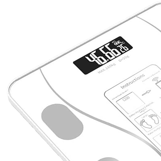 Cantar electronic din sticla cu functie de masurare a grasimii