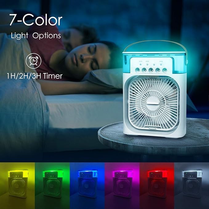 Ventilator 5 in 1, Purificare si Umidificare Aer, Odorizare, Rezervor Apa 600 ml, Temporizator, 3 Trepte de Viteza