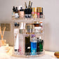 Organizator rotativ pentru cosmetice si bijuterii, UBX, plastic, 28x21.5 cm, transparent