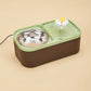 Dozator Hrana Animale de companie Pisici si Catei 2 in 1, 31.5 X 7.5 X 12.5 Cm, Turcoaz/Maro