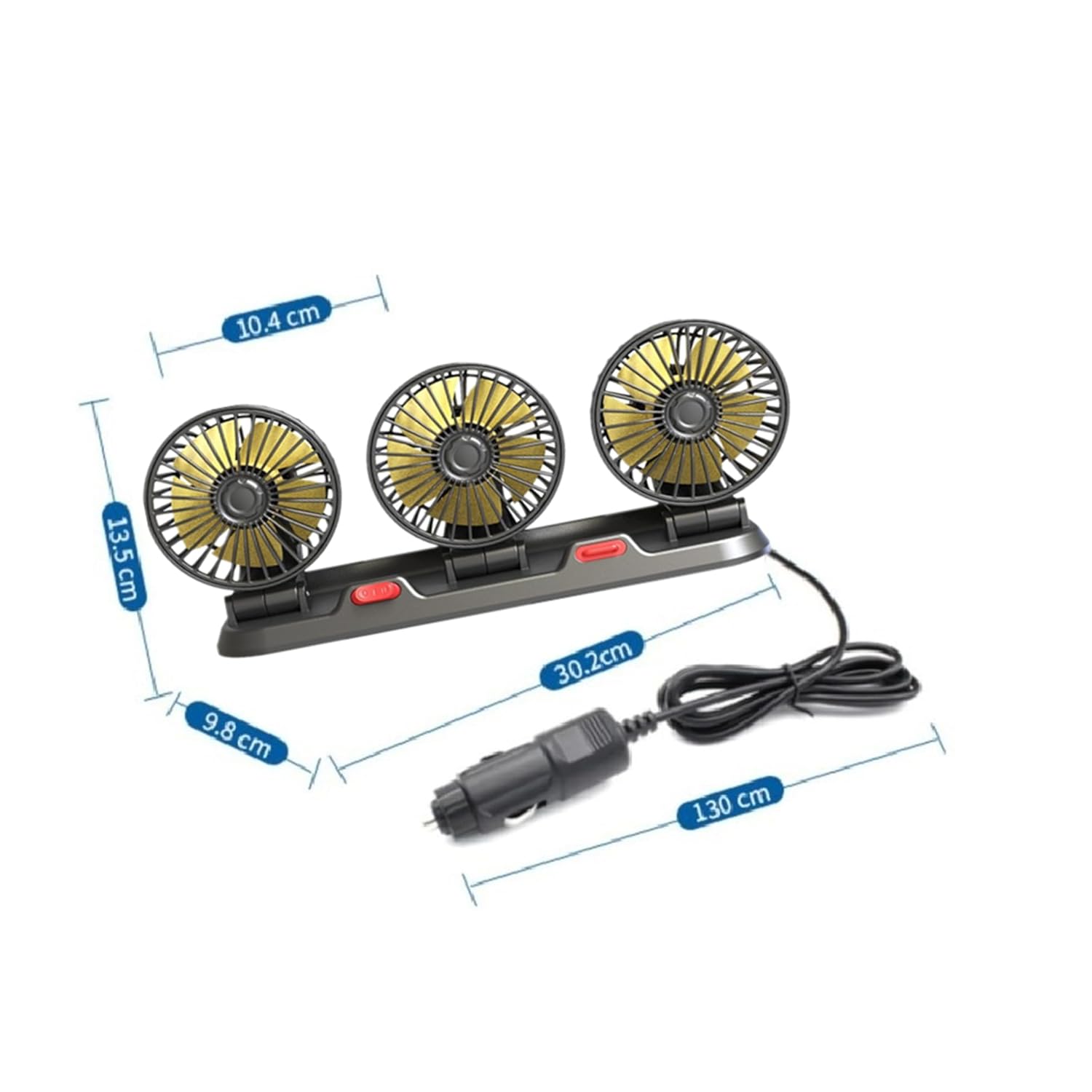 Anemometru triplu 12V, 31x11x14cm, 2 viteze, montare usoara