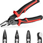 Set 5 in 1 Patent Multifunctional din Otel, Cleste, Foarfeca, Taietor Cabluri, Sertizare, Dezipare, Maner Anti-Curentare