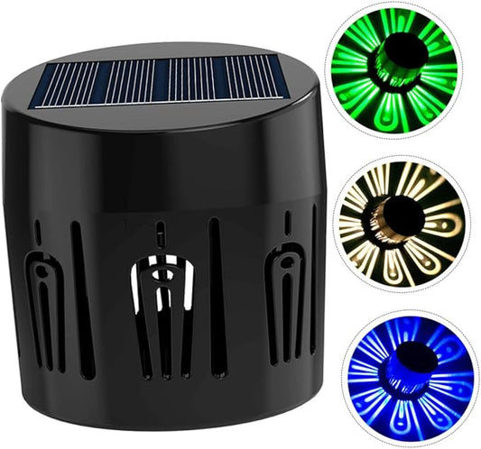 Set 6 lampi solare decorative, pentru gradina, LED multicolor, rezistente la intemperii, negru