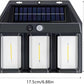 Set 3 x Lampa Solara de Perete tripla, LED, Senzor Miscare