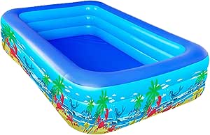 Piscina Dreptunghiulara Gonflabila, 300x170x54cm, 2300 litri, Material foarte rezistent, Albastru, Instalare rapida